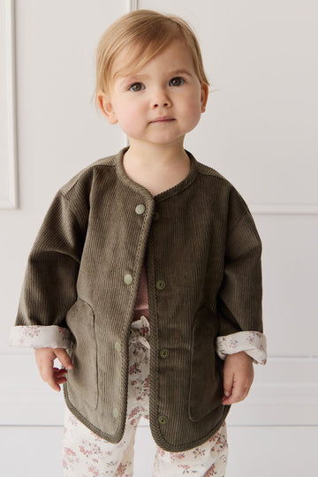 Esther Corduroy Jacket - Khaki/Selena Blush Childrens Jacket from Jamie Kay USA