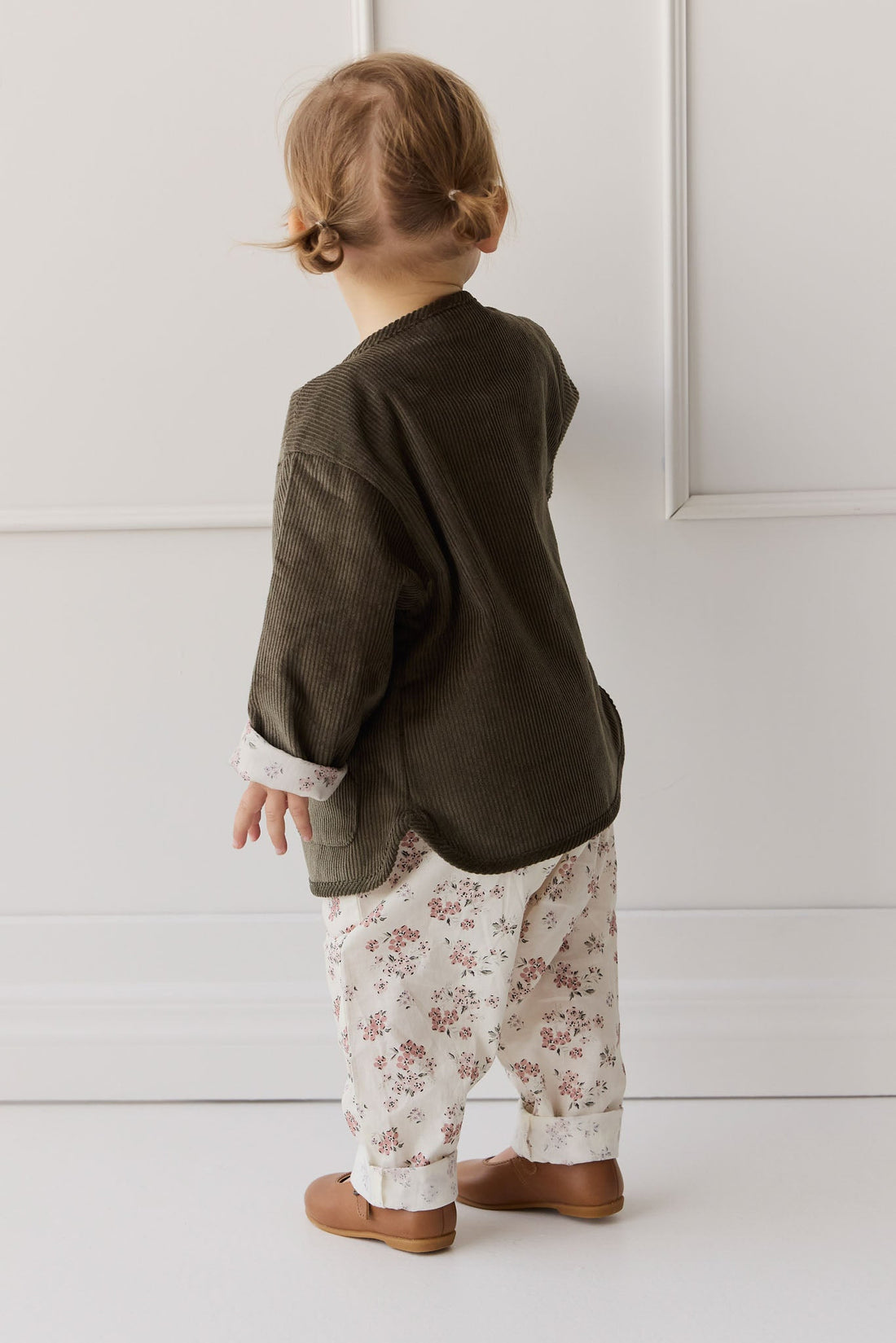 Esther Corduroy Jacket - Khaki/Selena Blush Childrens Jacket from Jamie Kay USA