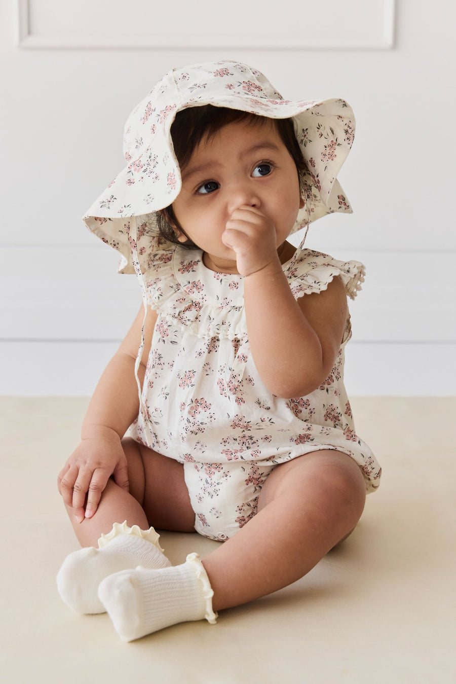 Organic Cotton Noelle Hat - Selena Blush Childrens Hat from Jamie Kay USA