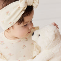 Organic Cotton Headband - Emilia Egret Childrens Headband from Jamie Kay USA