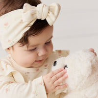 Organic Cotton Headband - Emilia Egret Childrens Headband from Jamie Kay USA