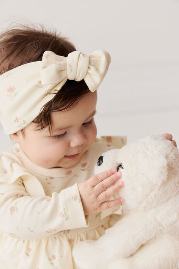 Organic Cotton Headband - Emilia Egret Childrens Headband from Jamie Kay USA