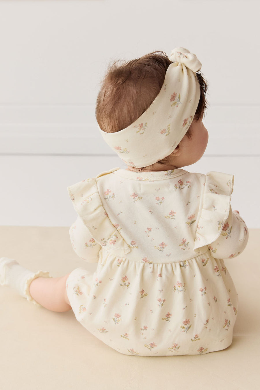 Organic Cotton Vivienne Playsuit - Emilia Egret Childrens Playsuit from Jamie Kay USA