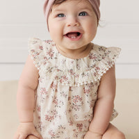 Organic Cotton Annabella Romper - Selena Blush Childrens Bodysuit from Jamie Kay USA