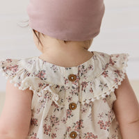 Organic Cotton Annabella Romper - Selena Blush Childrens Bodysuit from Jamie Kay USA