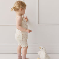 Organic Cotton Everyday Bike Short - Emilia Egret Childrens Short from Jamie Kay USA