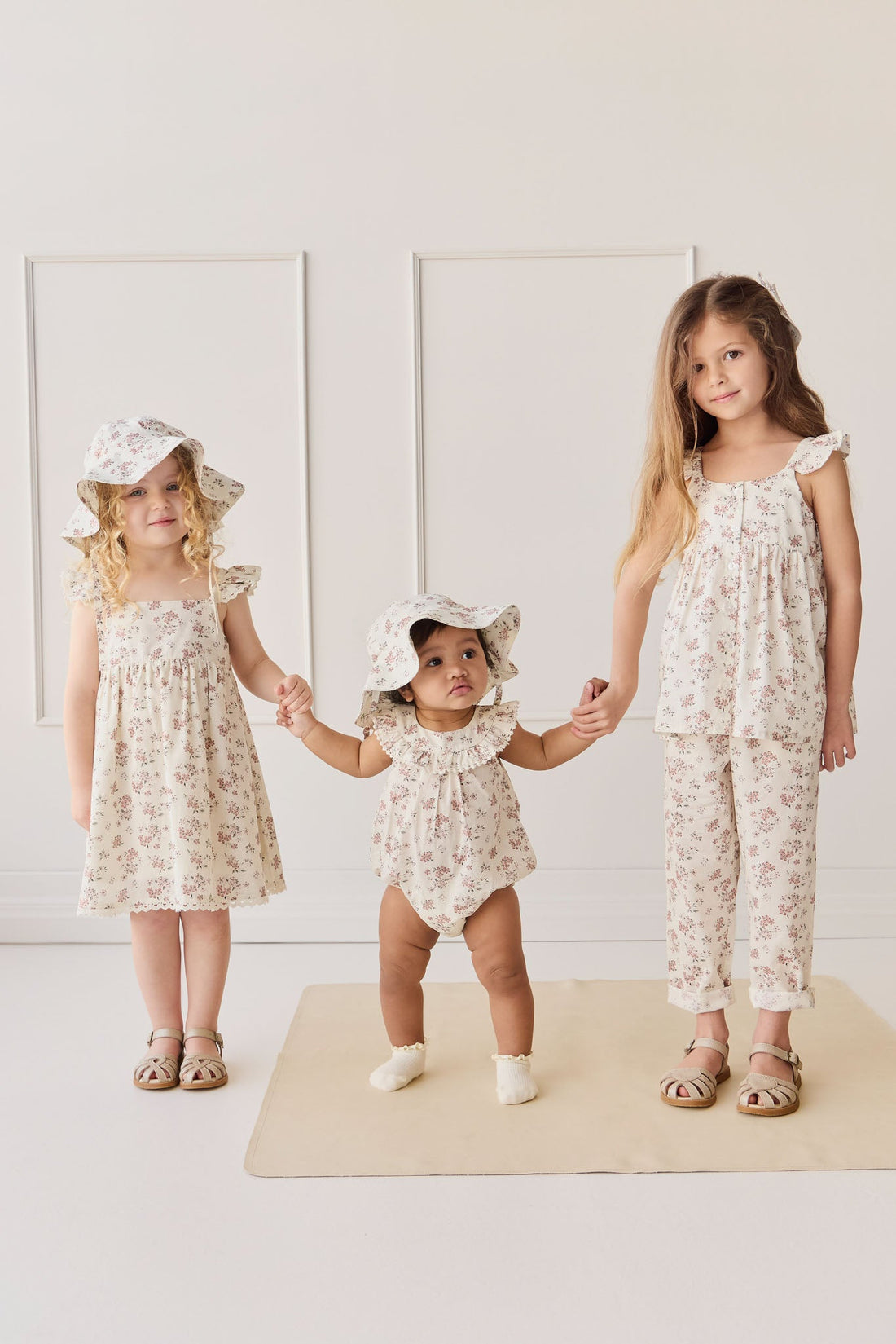 Organic Cotton Annabella Romper - Selena Blush Childrens Bodysuit from Jamie Kay USA