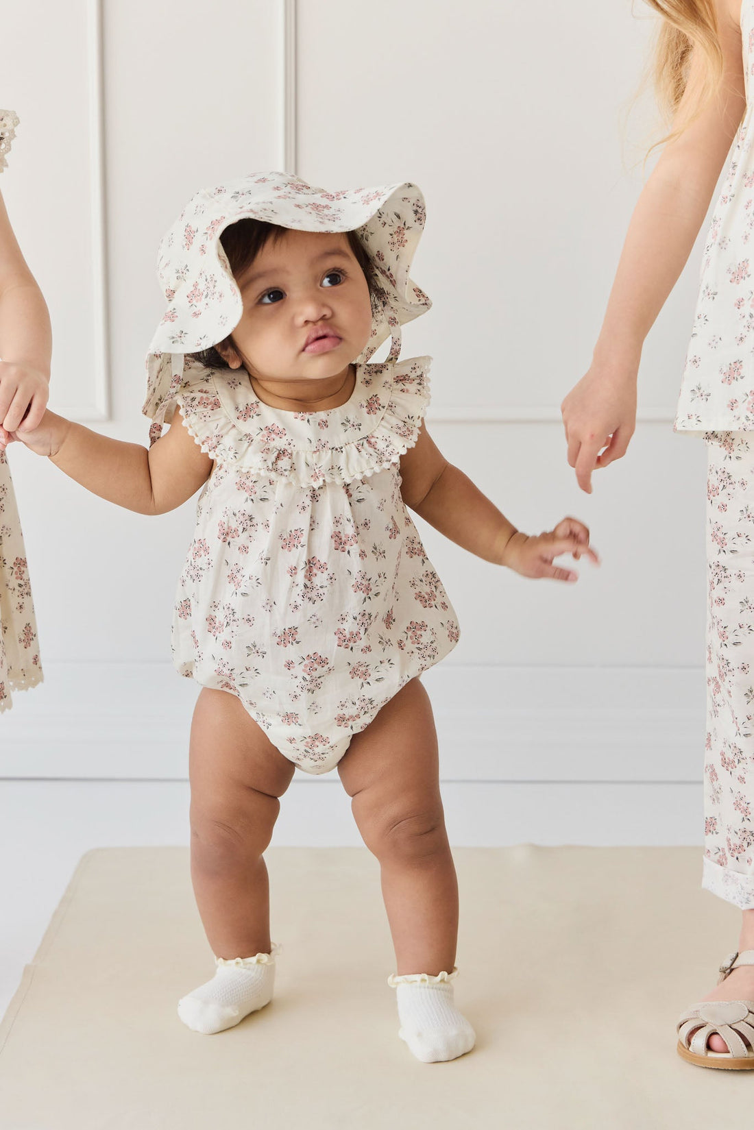 Organic Cotton Annabella Romper - Selena Blush Childrens Bodysuit from Jamie Kay USA