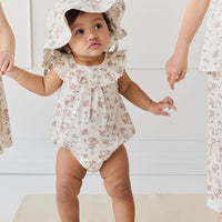 Organic Cotton Annabella Romper - Selena Blush Childrens Bodysuit from Jamie Kay USA