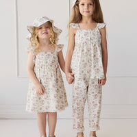 Organic Cotton Elodie Pant - Selena Blush Childrens Pant from Jamie Kay USA