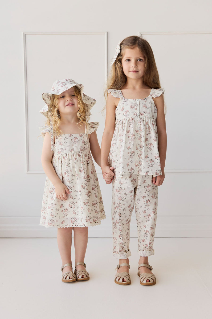 Organic Cotton Elodie Pant - Selena Blush Childrens Pant from Jamie Kay USA