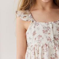 Organic Cotton Leah Top - Selena Blush Childrens Top from Jamie Kay USA