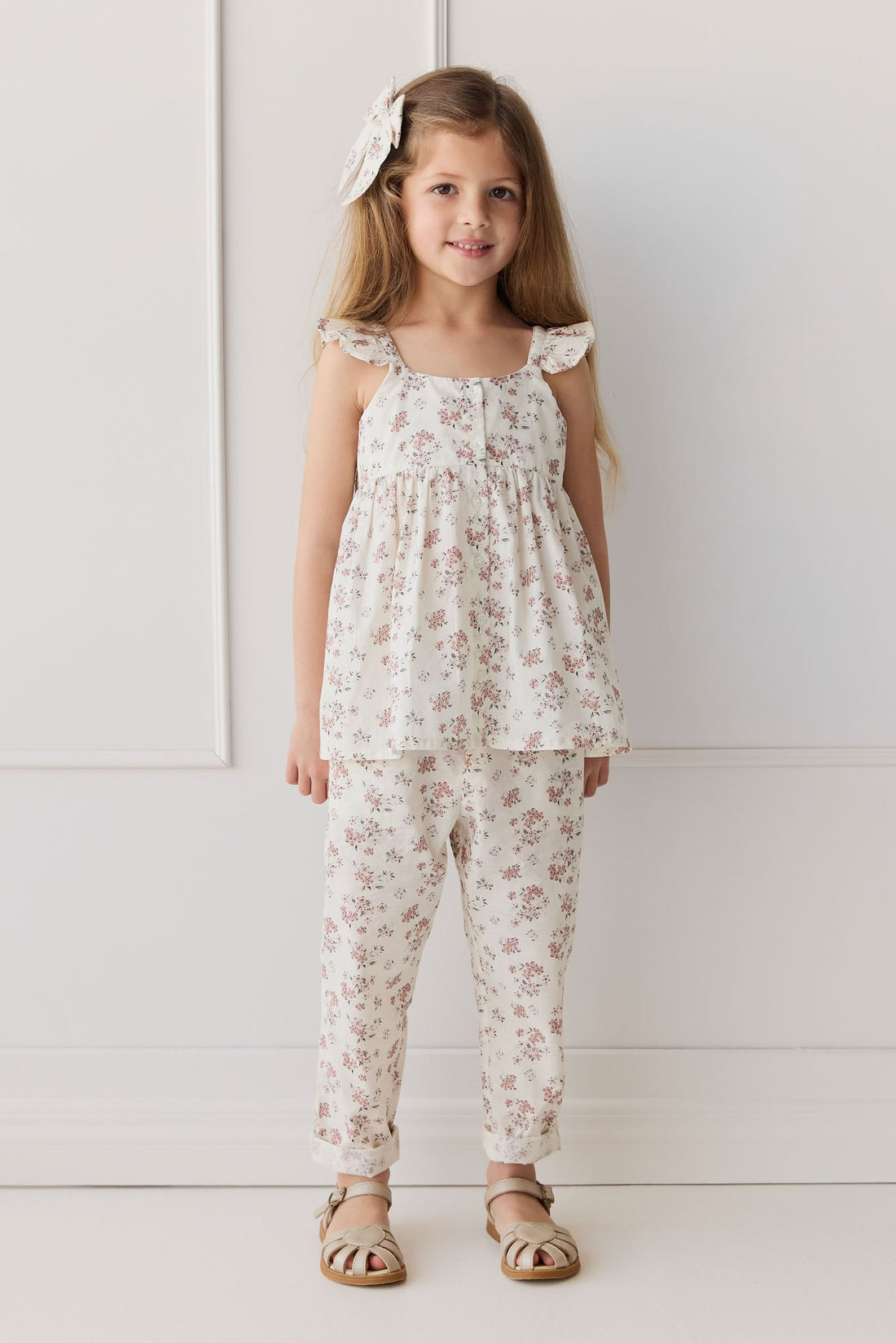 Organic Cotton Leah Top - Selena Blush Childrens Top from Jamie Kay USA