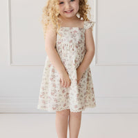 Organic Cotton Elodie Dress - Selena Blush Childrens Dress from Jamie Kay USA