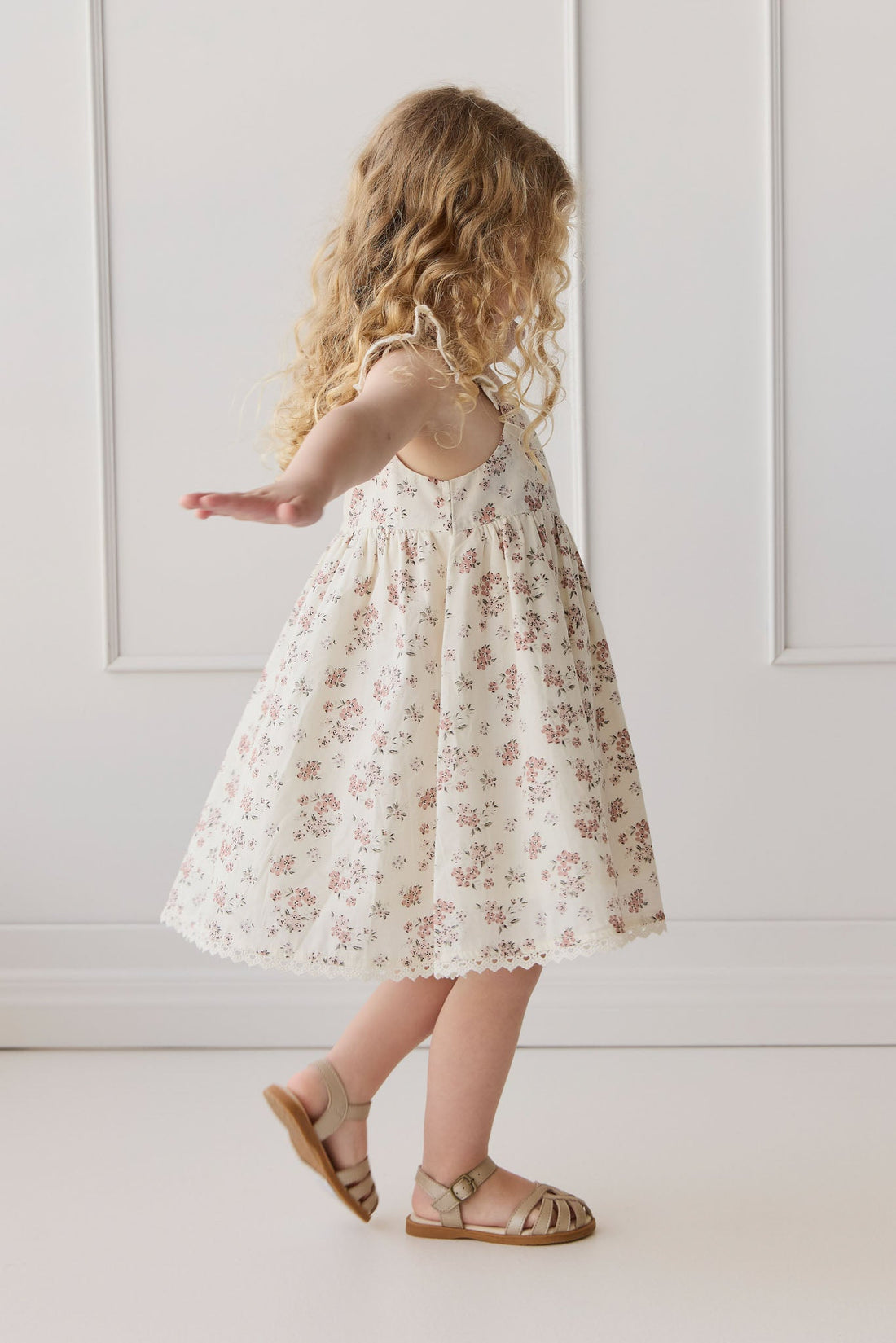 Organic Cotton Elodie Dress - Selena Blush Childrens Dress from Jamie Kay USA