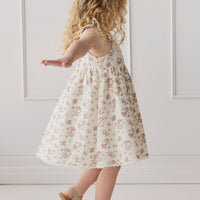 Organic Cotton Elodie Dress - Selena Blush Childrens Dress from Jamie Kay USA