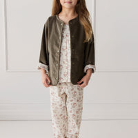 Organic Cotton Elodie Pant - Selena Blush Childrens Pant from Jamie Kay USA