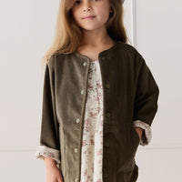 Esther Corduroy Jacket - Khaki/Selena Blush Childrens Jacket from Jamie Kay USA