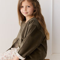 Esther Corduroy Jacket - Khaki/Selena Blush Childrens Jacket from Jamie Kay USA