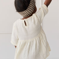 Organic Cotton Muslin Estelle Top - Parchment Childrens Top from Jamie Kay USA