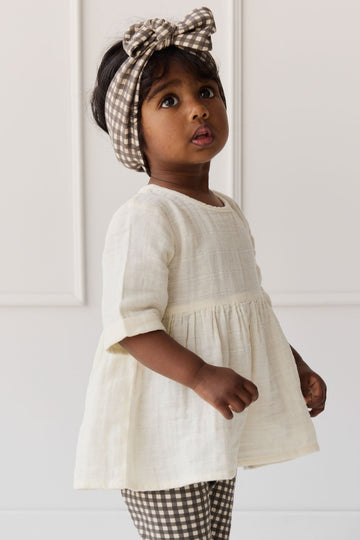 Organic Cotton Muslin Estelle Top - Parchment Childrens Top from Jamie Kay USA