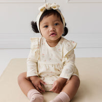 Organic Cotton Vivienne Playsuit - Emilia Egret Childrens Playsuit from Jamie Kay USA