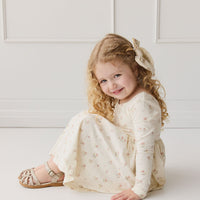 Organic Cotton Tallulah Dress - Emilia Egret Childrens Dress from Jamie Kay USA