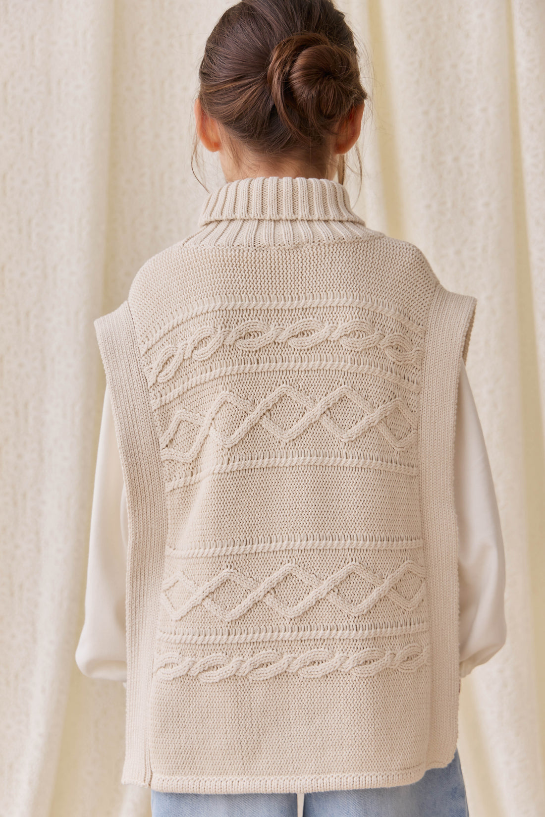 Bianca Poncho - Vanilla Childrens Jumper from Jamie Kay USA