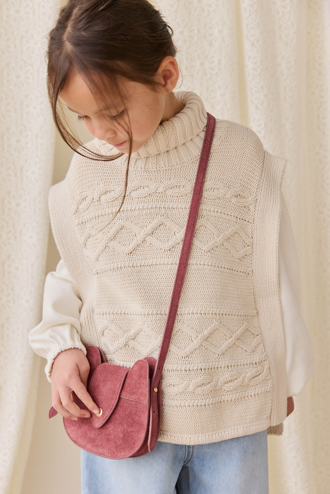 Bianca Poncho - Vanilla Childrens Jumper from Jamie Kay USA