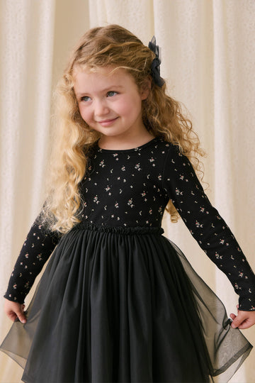 Anna Tulle Dress - Dina Ebony Childrens Dress from Jamie Kay USA