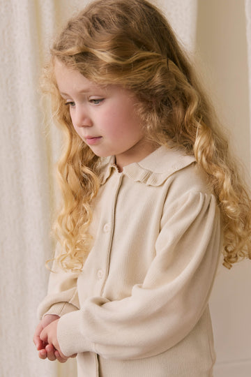 Bonnie Cardigan - Vanilla Childrens Cardigan from Jamie Kay USA