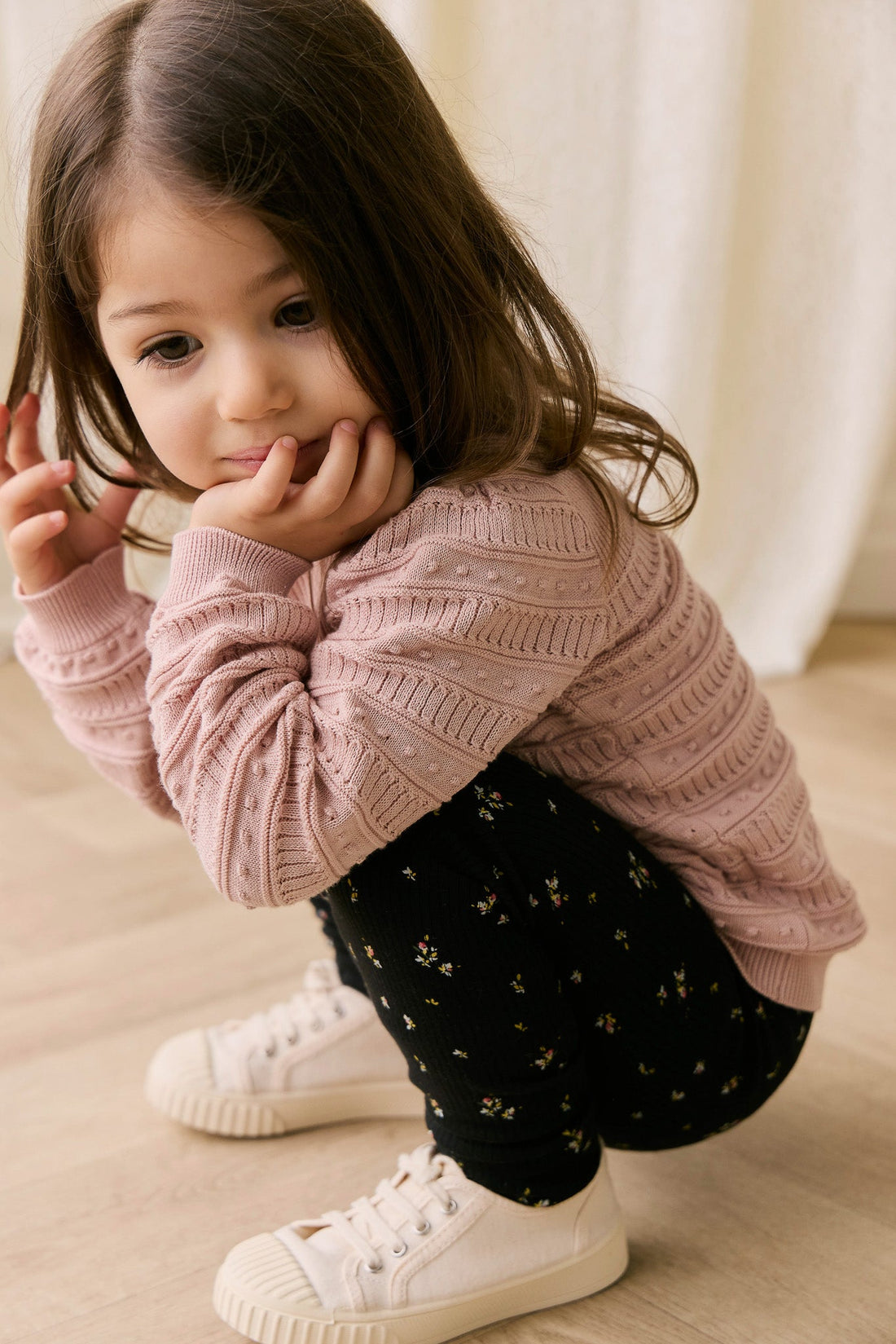 Organic Cotton Modal Everyday Legging - Dina Ebony Childrens Legging from Jamie Kay USA