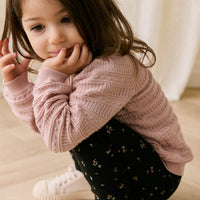 Organic Cotton Modal Everyday Legging - Dina Ebony Childrens Legging from Jamie Kay USA