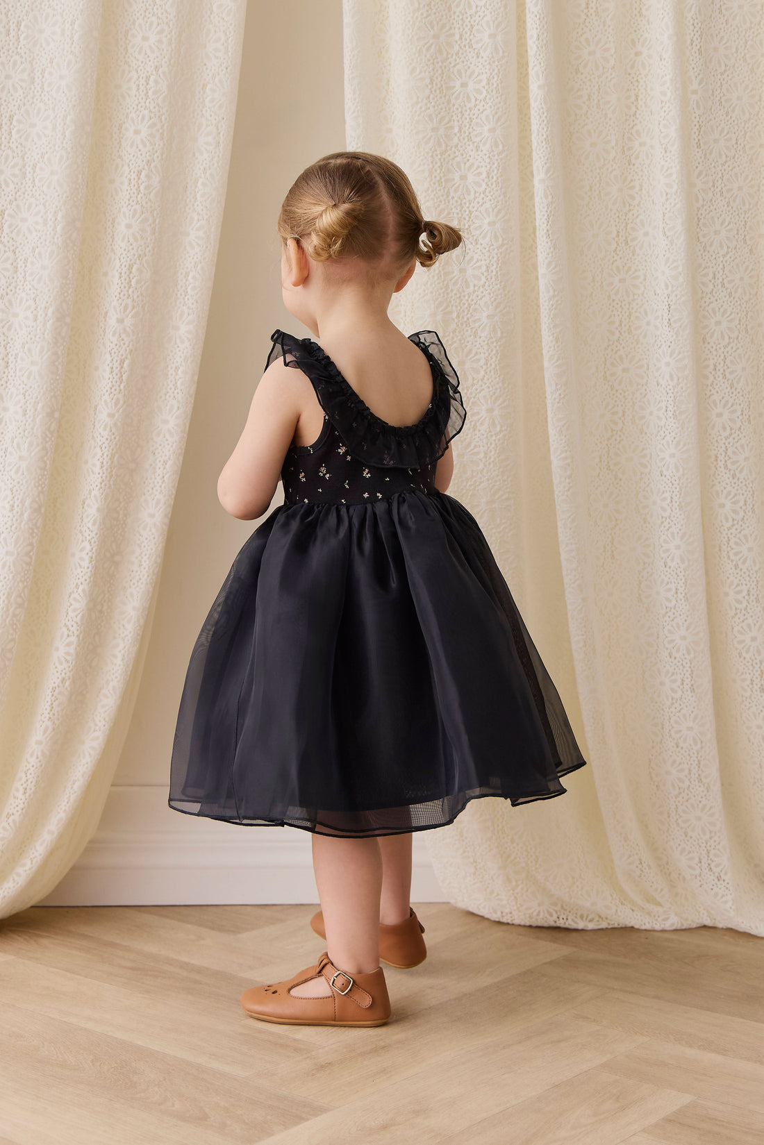 Adalyn Dress - Dina Ebony Childrens Dress from Jamie Kay USA