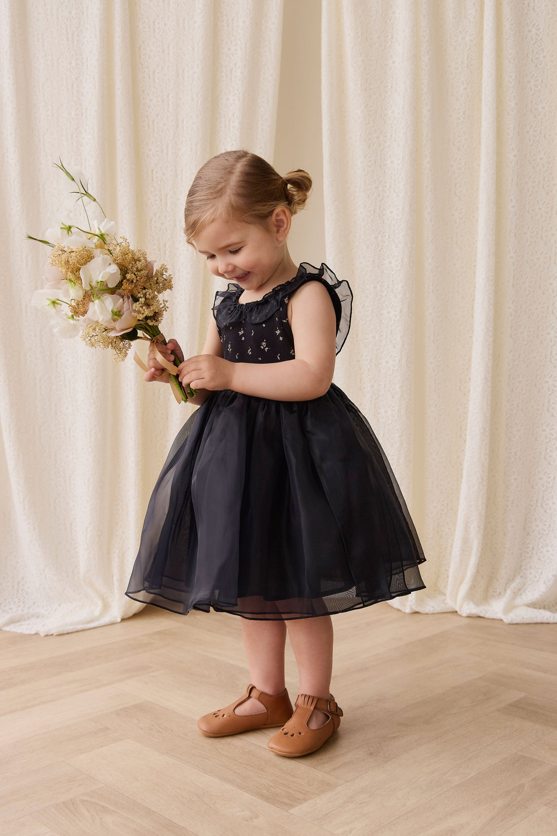 Adalyn Dress - Dina Ebony Childrens Dress from Jamie Kay USA