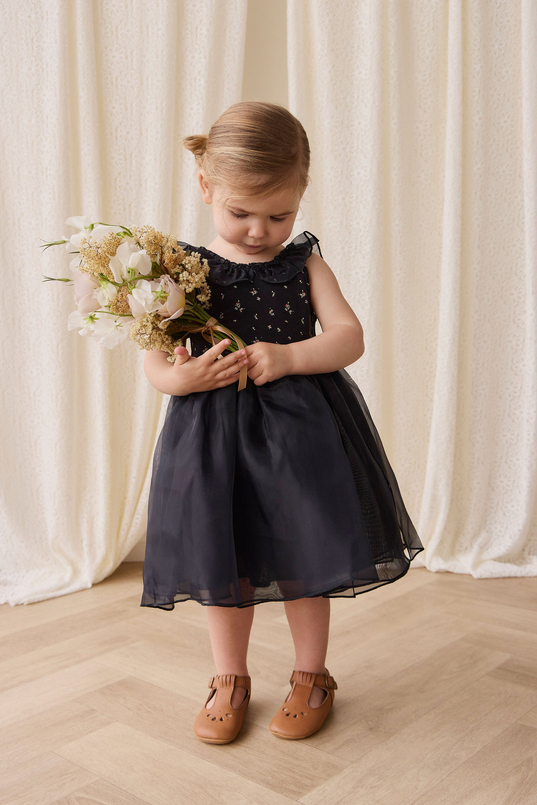 Adalyn Dress - Dina Ebony Childrens Dress from Jamie Kay USA