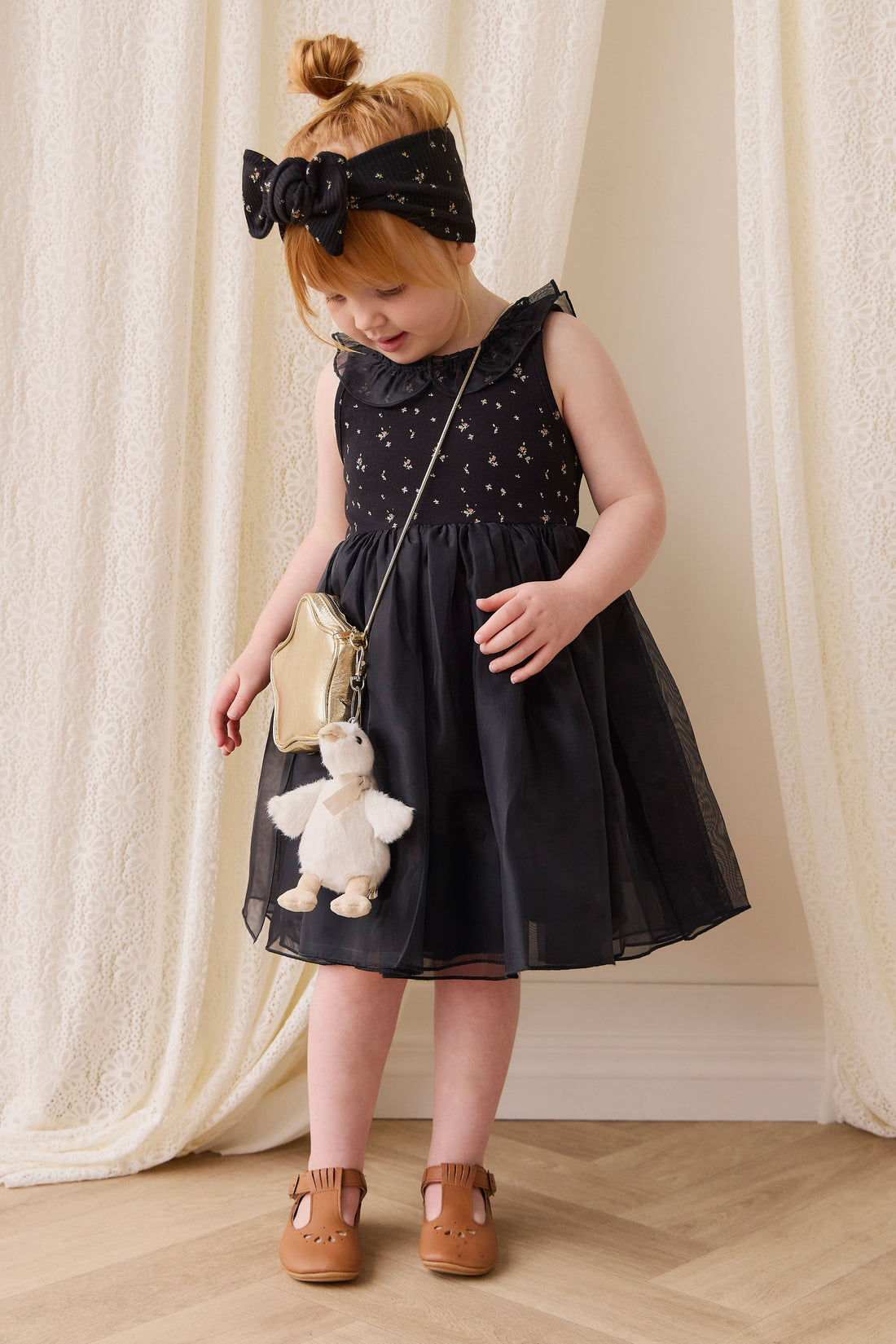 Adalyn Dress - Dina Ebony Childrens Dress from Jamie Kay USA