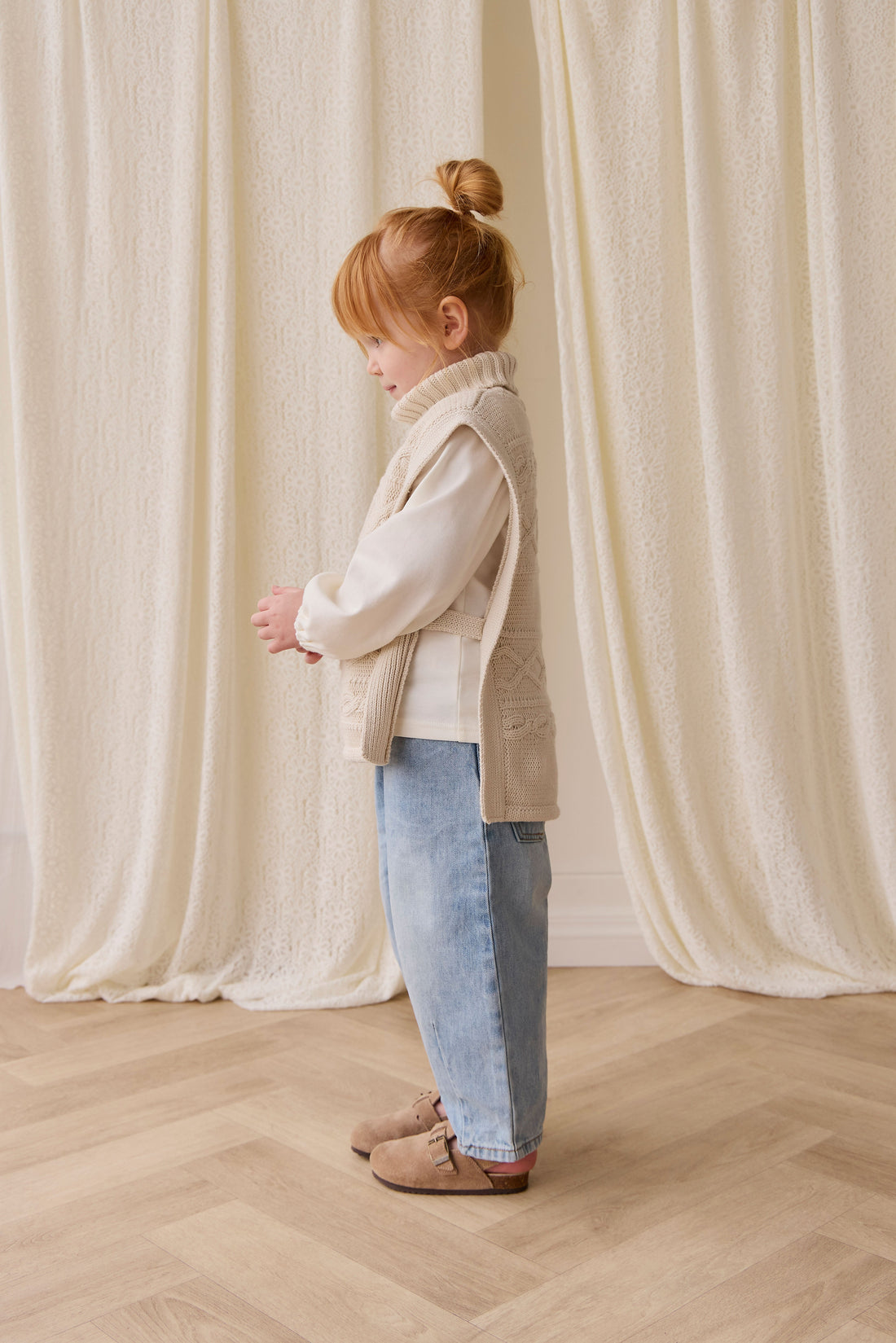Bianca Poncho - Vanilla Childrens Jumper from Jamie Kay USA