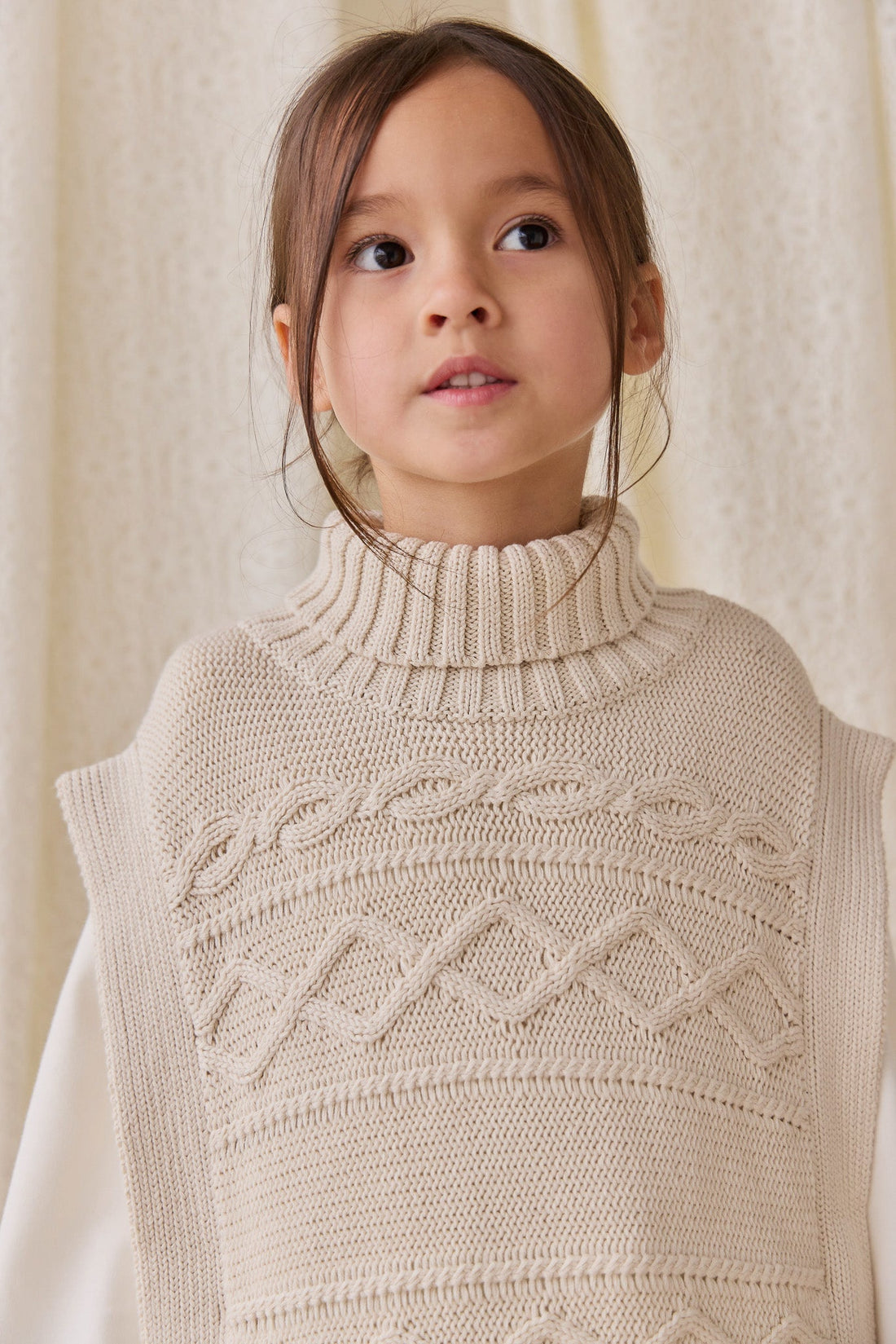 Bianca Poncho - Vanilla Childrens Jumper from Jamie Kay USA
