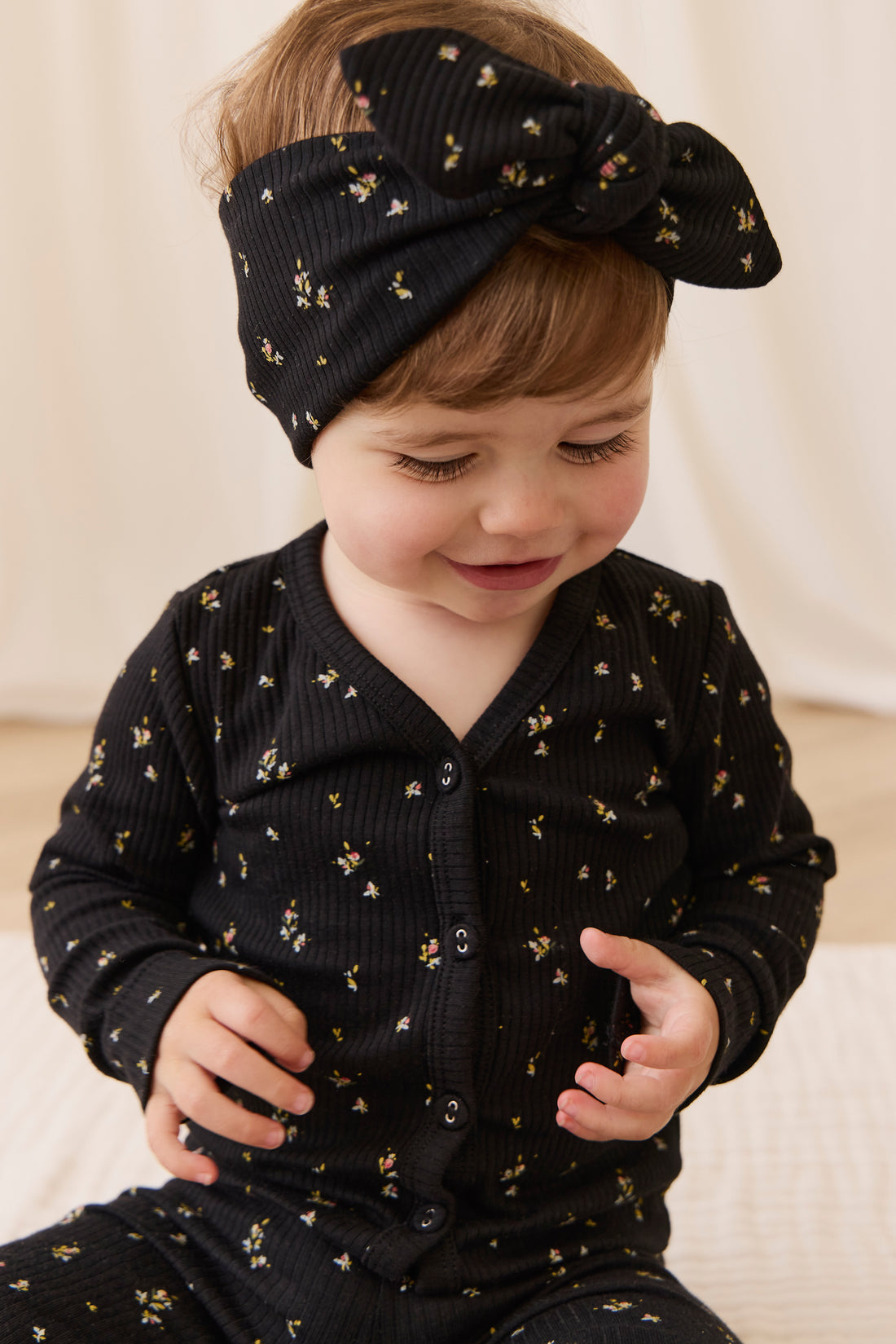 Organic Cotton Modal Cardigan - Dina Ebony Childrens Cardigan from Jamie Kay USA