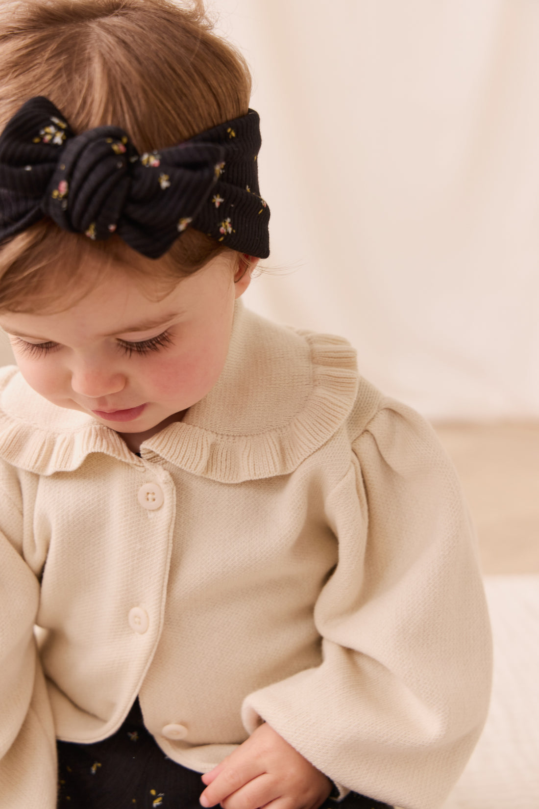 Bonnie Cardigan - Vanilla Childrens Cardigan from Jamie Kay USA