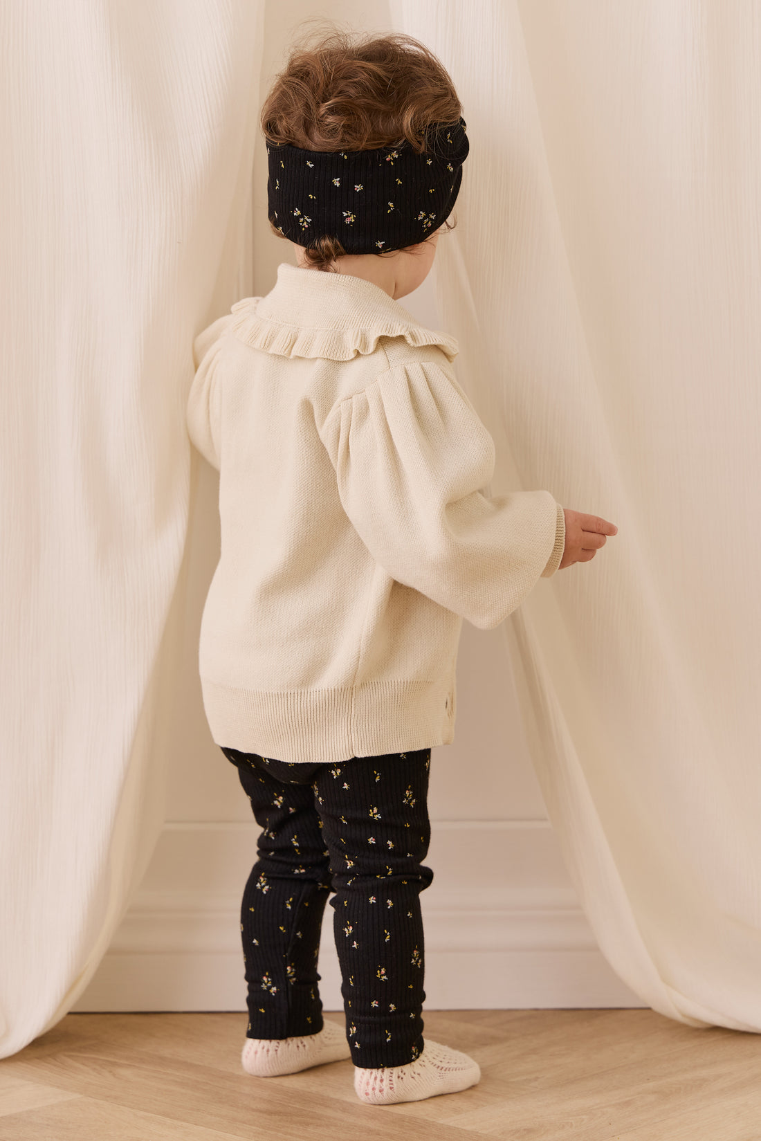 Bonnie Cardigan - Vanilla Childrens Cardigan from Jamie Kay USA