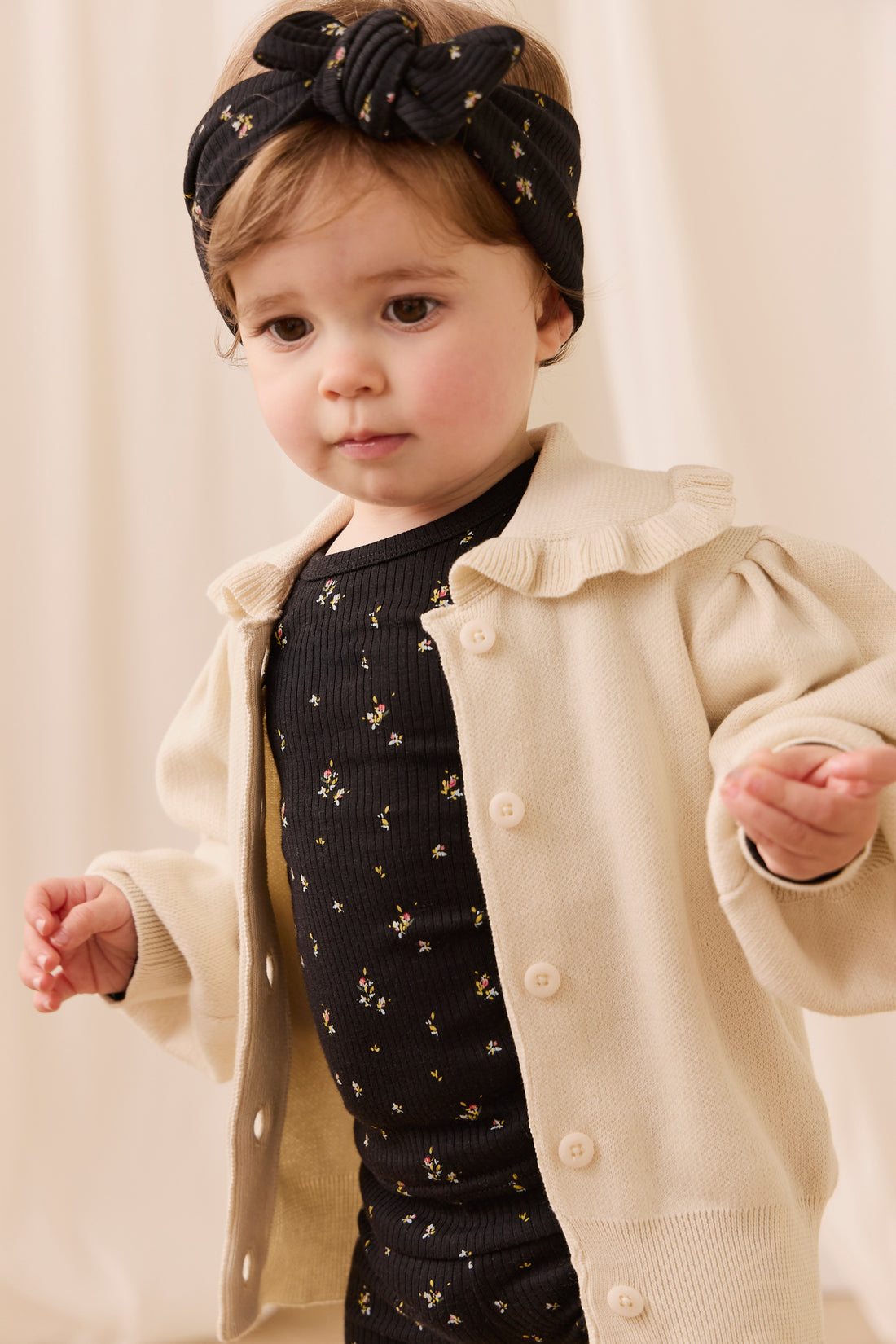 Organic Cotton Modal Marina Long Sleeve Top - Dina Ebony Childrens from Jamie Kay USA