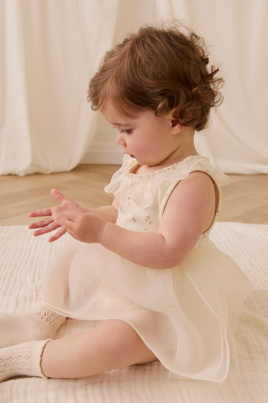 Jolie Playsuit - Dina Antique Childrens Playsuit from Jamie Kay USA