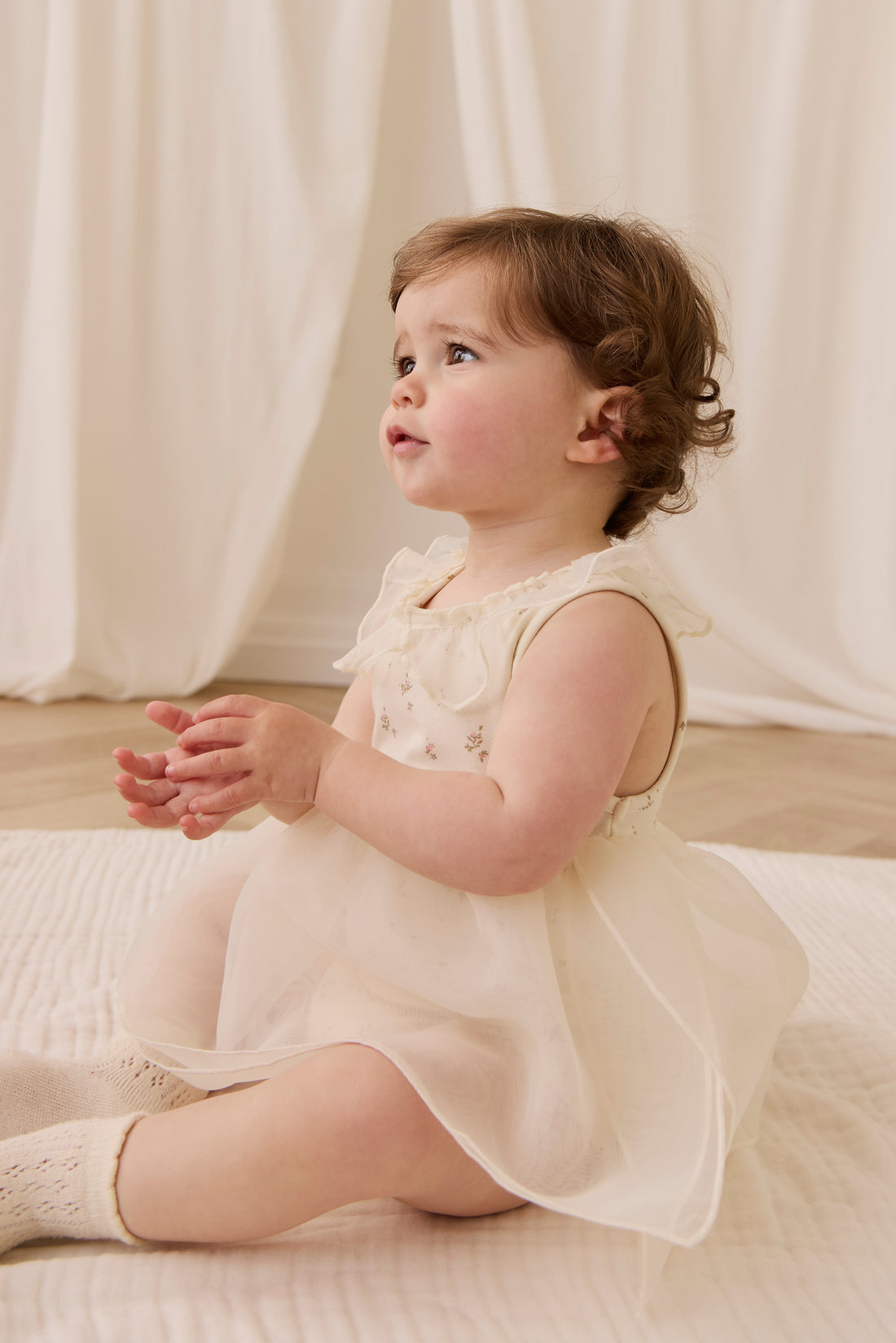 Jolie Playsuit - Dina Antique Childrens Playsuit from Jamie Kay USA