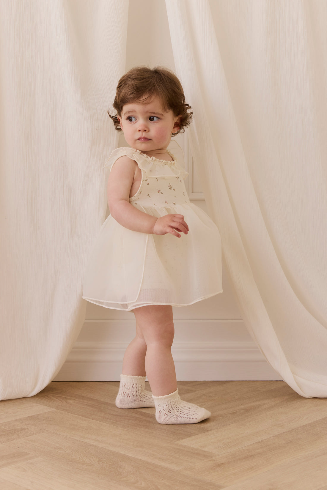 Jolie Playsuit - Dina Antique Childrens Playsuit from Jamie Kay USA