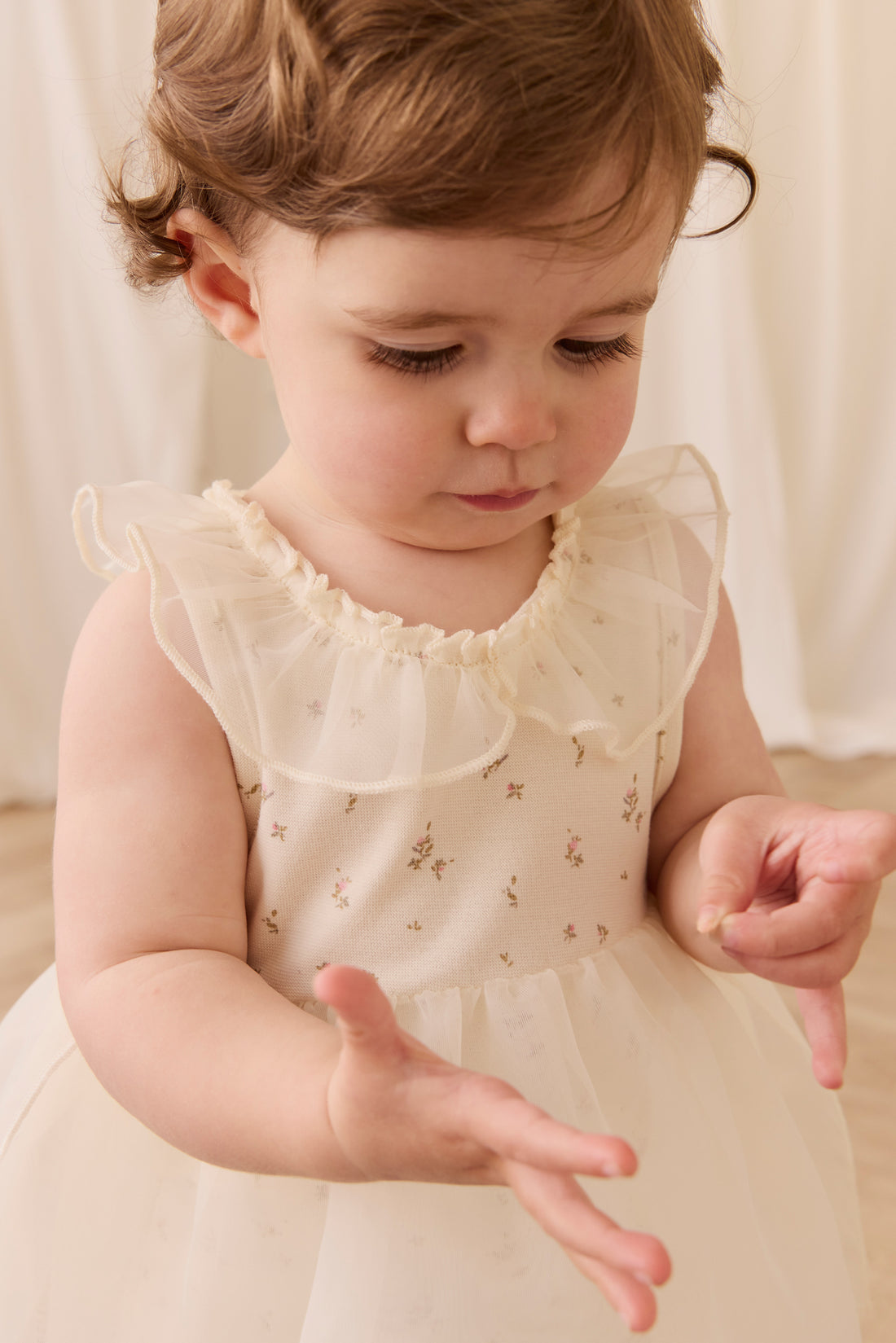 Jolie Playsuit - Dina Antique Childrens Playsuit from Jamie Kay USA