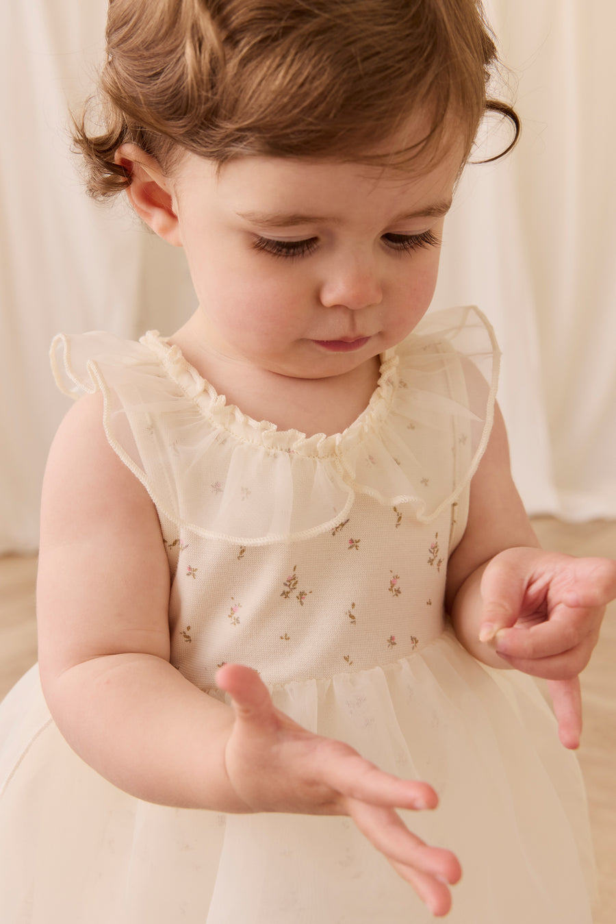 Jolie Playsuit - Dina Antique Childrens Playsuit from Jamie Kay USA