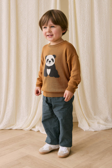 Organic Cotton Kingston Pant - Forest Grid Childrens Pant from Jamie Kay USA