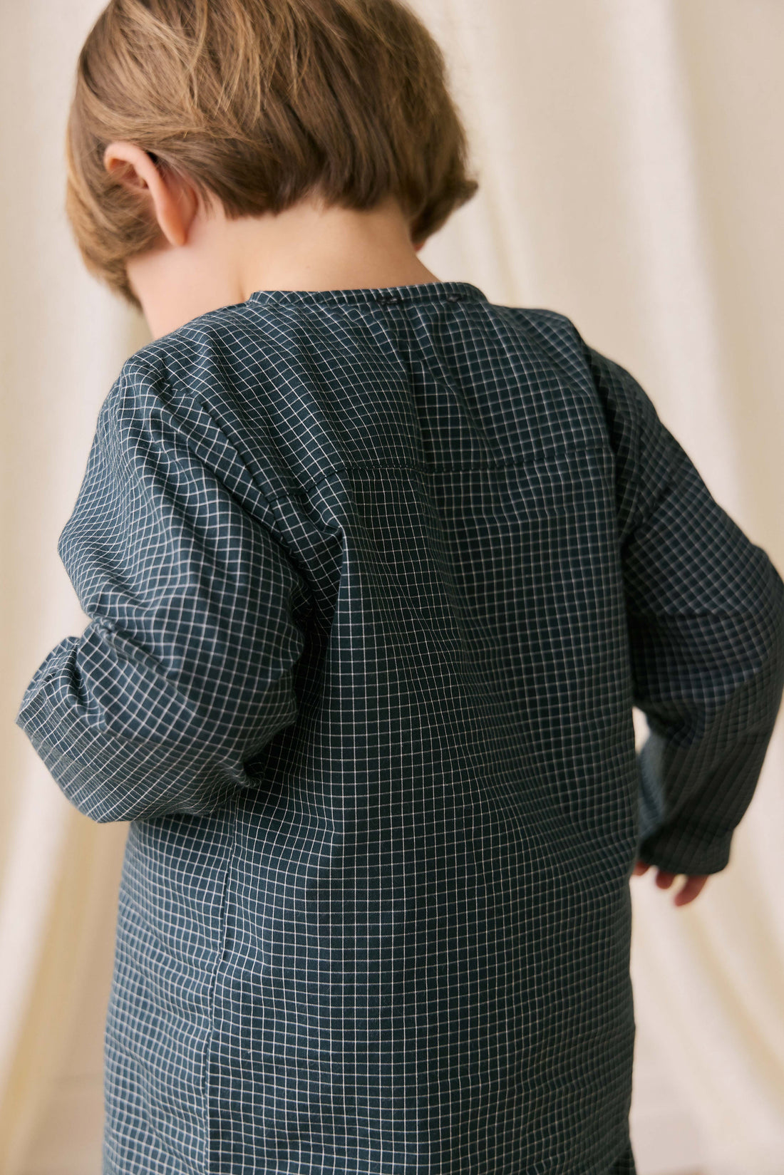 Organic Cotton Albie Top - Forest Grid Childrens Top from Jamie Kay USA